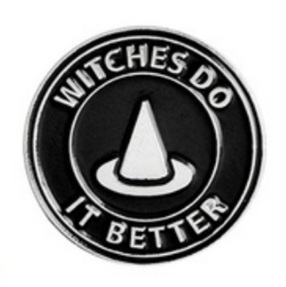 *2 for $13* Witches Do It Better Round Enamel Pin - Picture 6 of 6